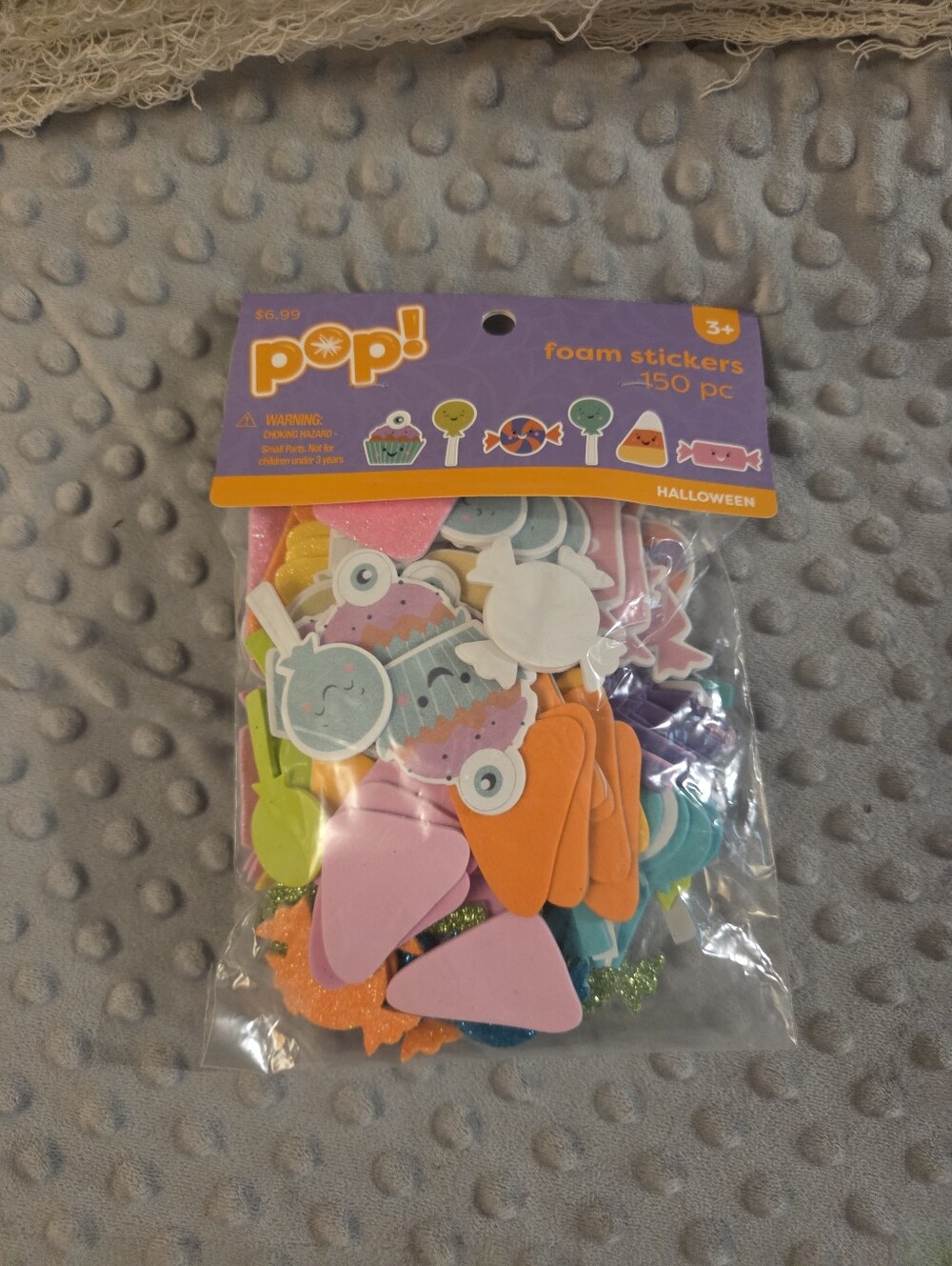 New Unopened 150 Pc Foam Stickers Halloween Bright Colored Pop!
